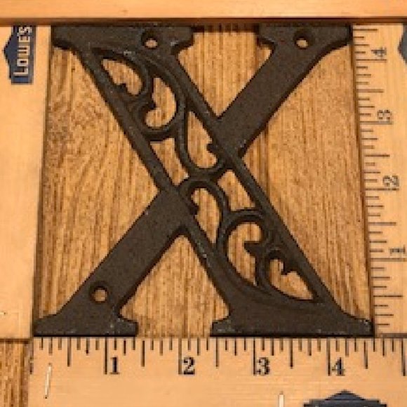 Cast Iron Letter "S" 4 5/8"tall Ornate Raw Cast Iron Ready for Paint 0184-0557-S - Picture 12 of 16
